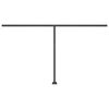 vidaXL Retractable Awning Blue and White Aluminum frame, Polyester fabric