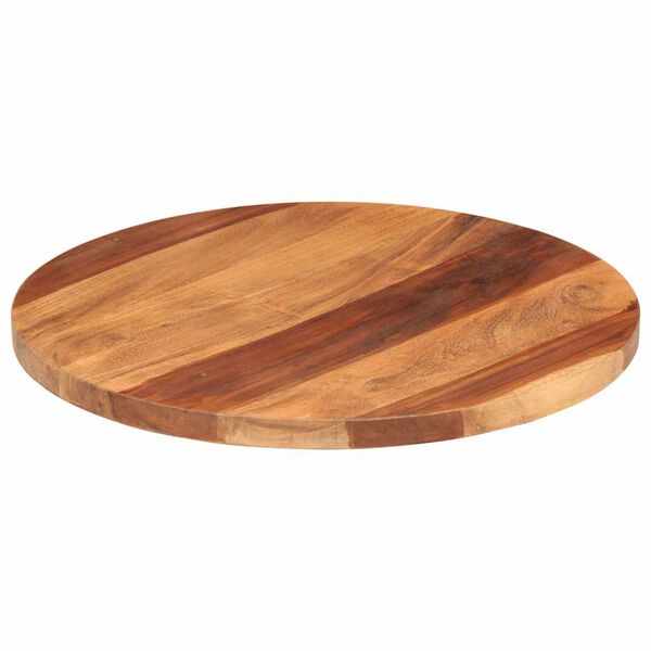 vidaXL Table Top Solid Wood Acacia Round 0.98 - 1.06 " 19.7 "