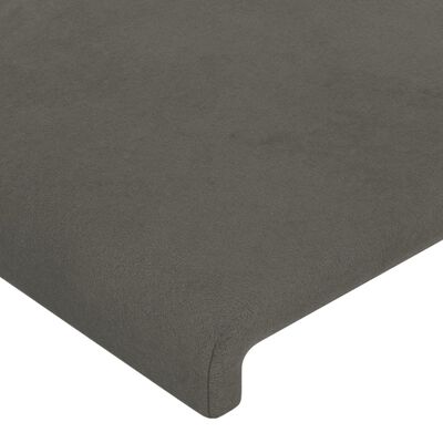 vidaXL LED Headboard Dark Gray 79.9"x6.3"x30.7"/34.6" Velvet