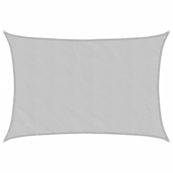 vidaXL Sun Shade Sail Light Grey 16.4x11.5' 100% Polyester Oxford