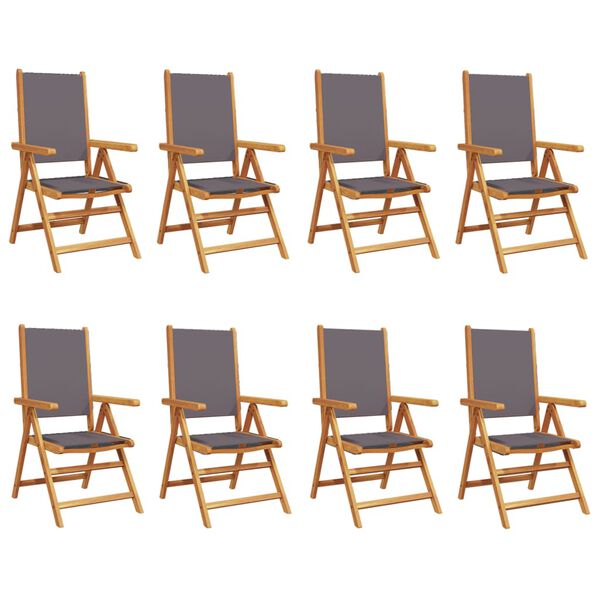 vidaXL Garden Chair Set of 8 Anthracite