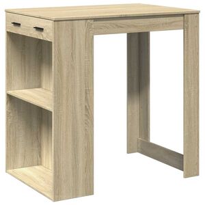 vidaXL Bar Table Sonoma Oak Engineered Wood Tall Bar Table Rectangular