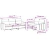 vidaXL Sofa Set Brown Fabric (100% polyester), metal, textilene, plywood