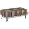 vidaXL Coffee Table Multicolor Solid reclaimed wood and iron Medium