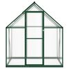 vidaXL Greenhouse Green and Transparent Aluminum, Polycarbonate Large