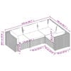 vidaXL Garden Lounge Set Grey PE rattan Large Modular
