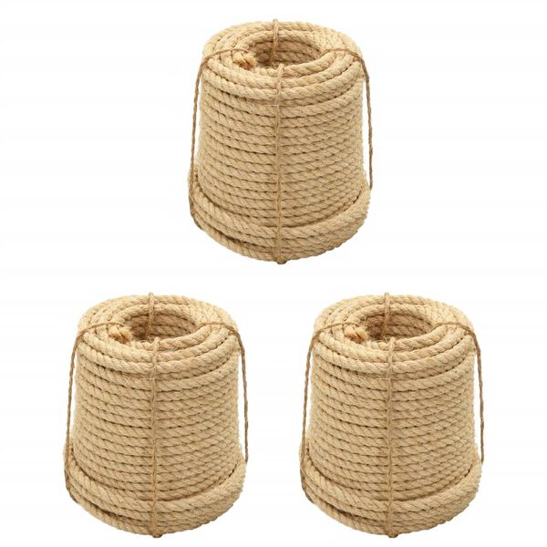 vidaXL Sisal Ropes 3 pcs 0.79 "