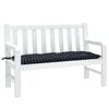 vidaXL Garden Bench Cushion Black check pattern 100% Polyester