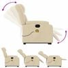 vidaXL Electric Stand up Massage Recliner Chair Cream Fabric