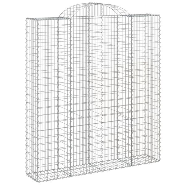 vidaXL Gabion Basket Set of 3 Silver Galvanized iron Large