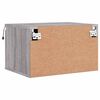vidaXL Wall-mounted Bedside Cabinet Set of 2 Grey sonoma Engineered wood