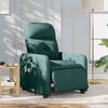 vidaXL Electric Massage Recliner Chair Dark Green Polyester, Metal, Plywood