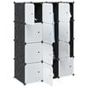 vidaXL Storage Cube Organizer Black and White Polypropylene Medium