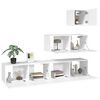 vidaXL TV Cabinet Set Set of 4 White Engineered wood Various