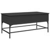 vidaXL Coffee Table Black Engineered Wood, Metal 39.4x19.7x17.7 in