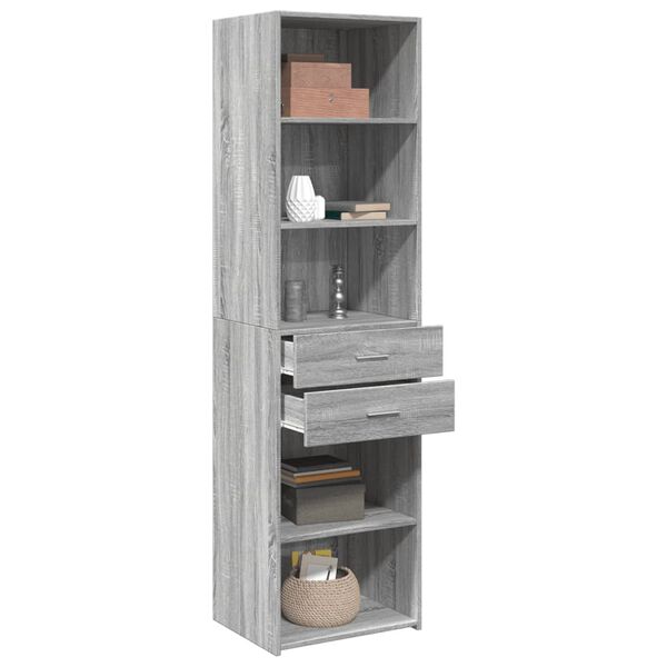 vidaXL Highboard Grey sonoma Engineered wood 72.8 in tall Highboard