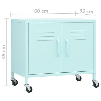 vidaXL Storage Cabinet Mint 23.6"x13.8"x19.3" Steel