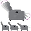 vidaXL Recliner Chair Light Gray Polyester Single Adjustable Footrests