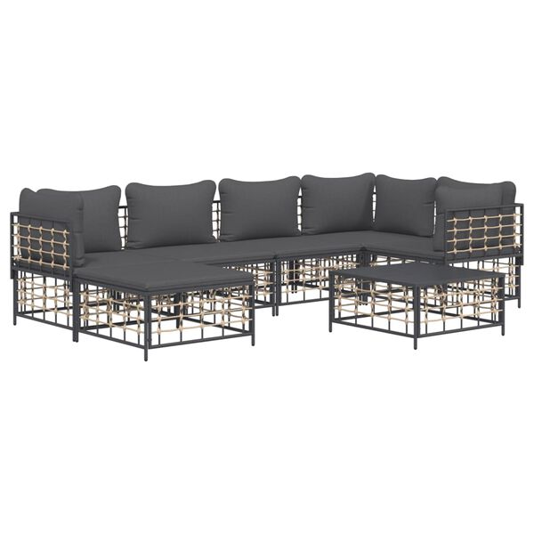 vidaXL Garden Lounge Set Anthracite