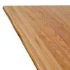 vidaXL Dining Table Light Brown Solid Oak Wood, Powder-Coated Steel Large