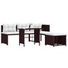 vidaXL Sofa Set Brown and cream white