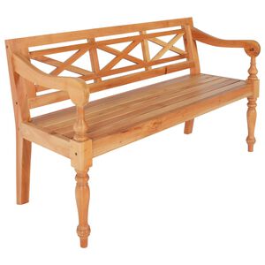 vidaXL Bench Light Brown Solid Mahogany Wood Medium Durable Bench