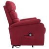 vidaXL Power Lift Massage Recliner Wine Red 100% Polyester, Iron Standard