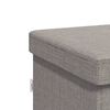 vidaXL Storage Bench Light Grey Faux linen (100% polyester), engineered wood