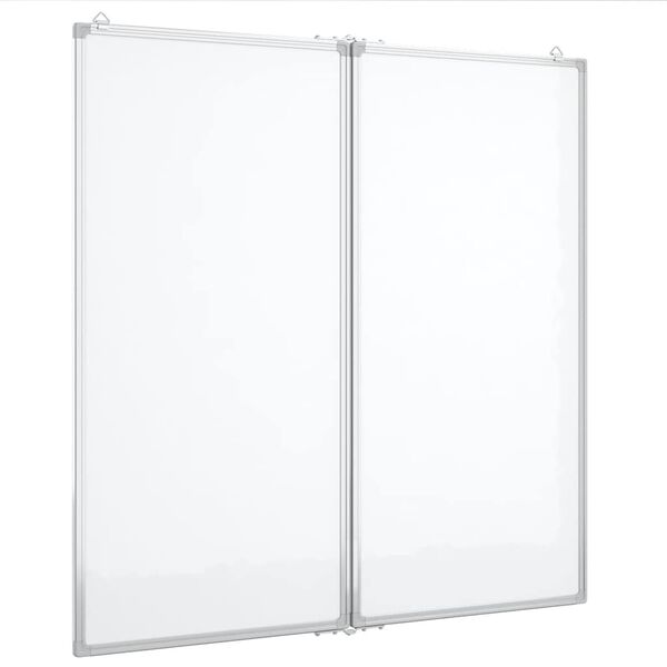 vidaXL Magnetic Whiteboard Foldable 31.5x31.5x0.7" Aluminium