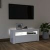 vidaXL TV Cabinet High gloss white Engineered wood 35.4x13.8x15.7 in