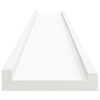 vidaXL Frame Ledge Shelf Set of 2 White MDF 31.5 in long Wall mounting