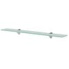 vidaXL Floating Shelf Set of 2 Clear Tempered safety glass, Zinc alloy