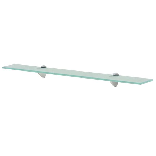vidaXL Floating Shelf Set of 2 Clear Tempered safety glass, Zinc alloy