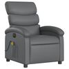 vidaXL Electric Massage Recliner Chair Grey Faux leather, Metal, Plywood