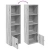vidaXL Bookcase Grey sonoma Engineered wood Medium Bookcase