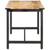 vidaXL Dining Table Rough Mango Wood and Black