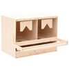 vidaXL Chicken Laying Nest Brown and natural wood Solid pine wood, MDF