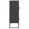 vidaXL Highboard Black Cold-rolled Steel Tall Rectangular Modern