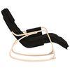 vidaXL Rocking Chair Black Polyester, Solid birch wood, Plywood Standard