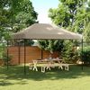 vidaXL Party Tent Taupe, Black