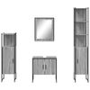 vidaXL Bathroom Cabinet Set Grey Sonoma