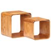 vidaXL Side Tables 2 pcs Solid Acacia Wood Honey Finish