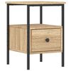 vidaXL Bedside Cabinet Sonoma Oak 13.4x14.2x19.7" Engineered Wood