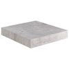 vidaXL Wall Shelf Set of 4 Concrete Grey Honeycomb MDF, Metal Frame