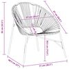 vidaXL Garden Egg Chair Black and Light Grey