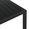 vidaXL Garden Dining Table Black Aluminum and WPC