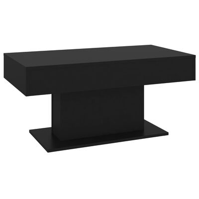 vidaXL Coffee Table Black 37.8"x19.7"x17.7" Engineered Wood