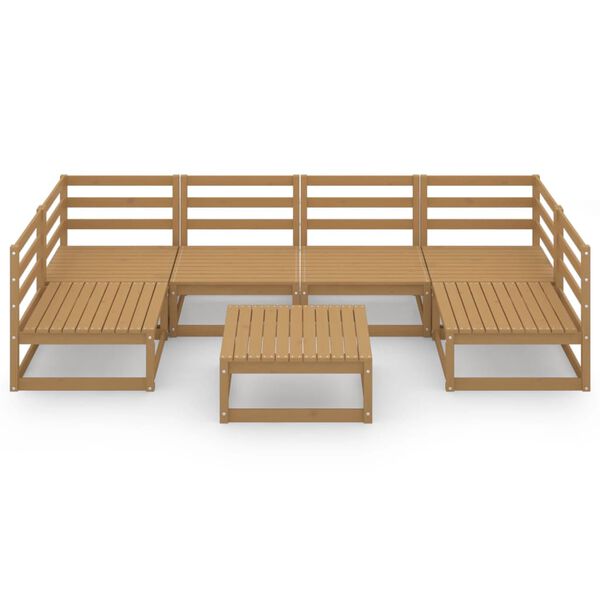 vidaXL Garden Lounge Set Honey brown Solid pine wood Medium Modular