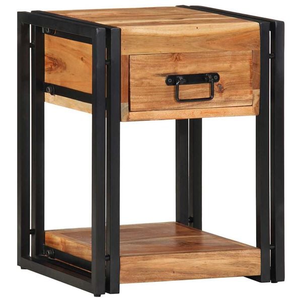 vidaXL Bedside Cabinet Brown 40 x 35 x 50 cm solid acacia wood