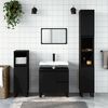 vidaXL Bathroom Furniture Set Black Engineered wood, iron Regular